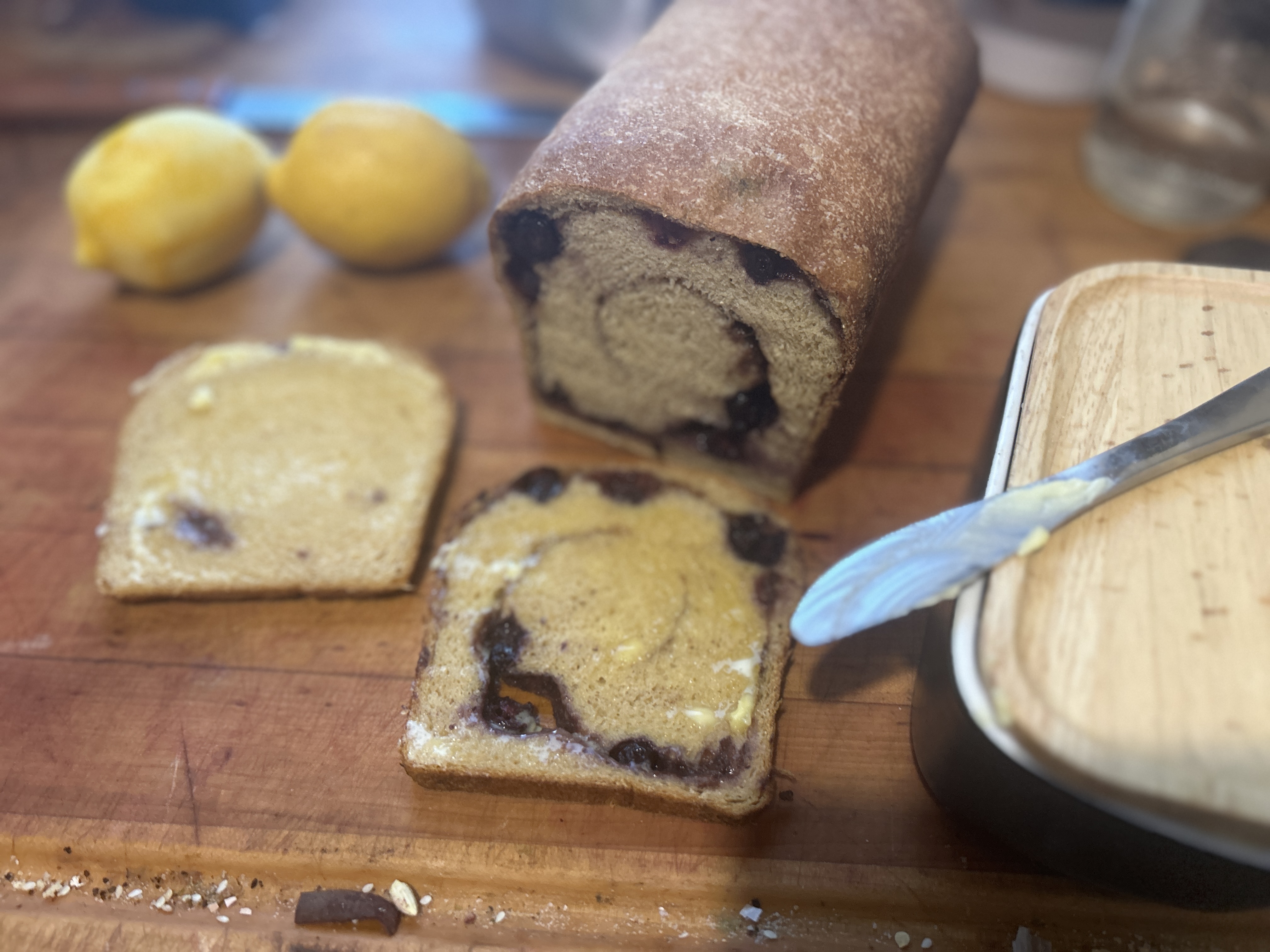 A Tasty Twist: Lemon Blueberry Cinnamon Swirl Bread